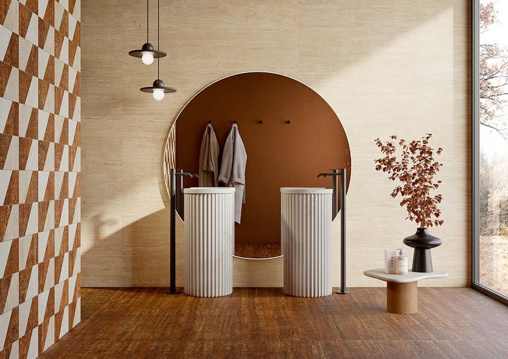 Senzatempo Rosso Persia + Beige, salle de bain