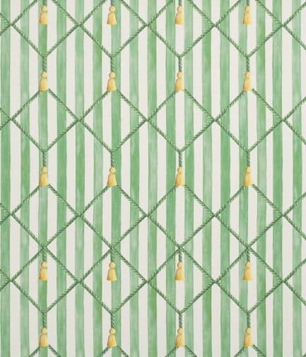 Les Pompons, tissu d'ameublement jacquard broderie français, Thévenon