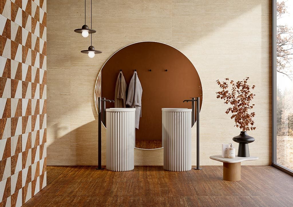 Senzatempo Rosso Persia + Beige, salle de bain