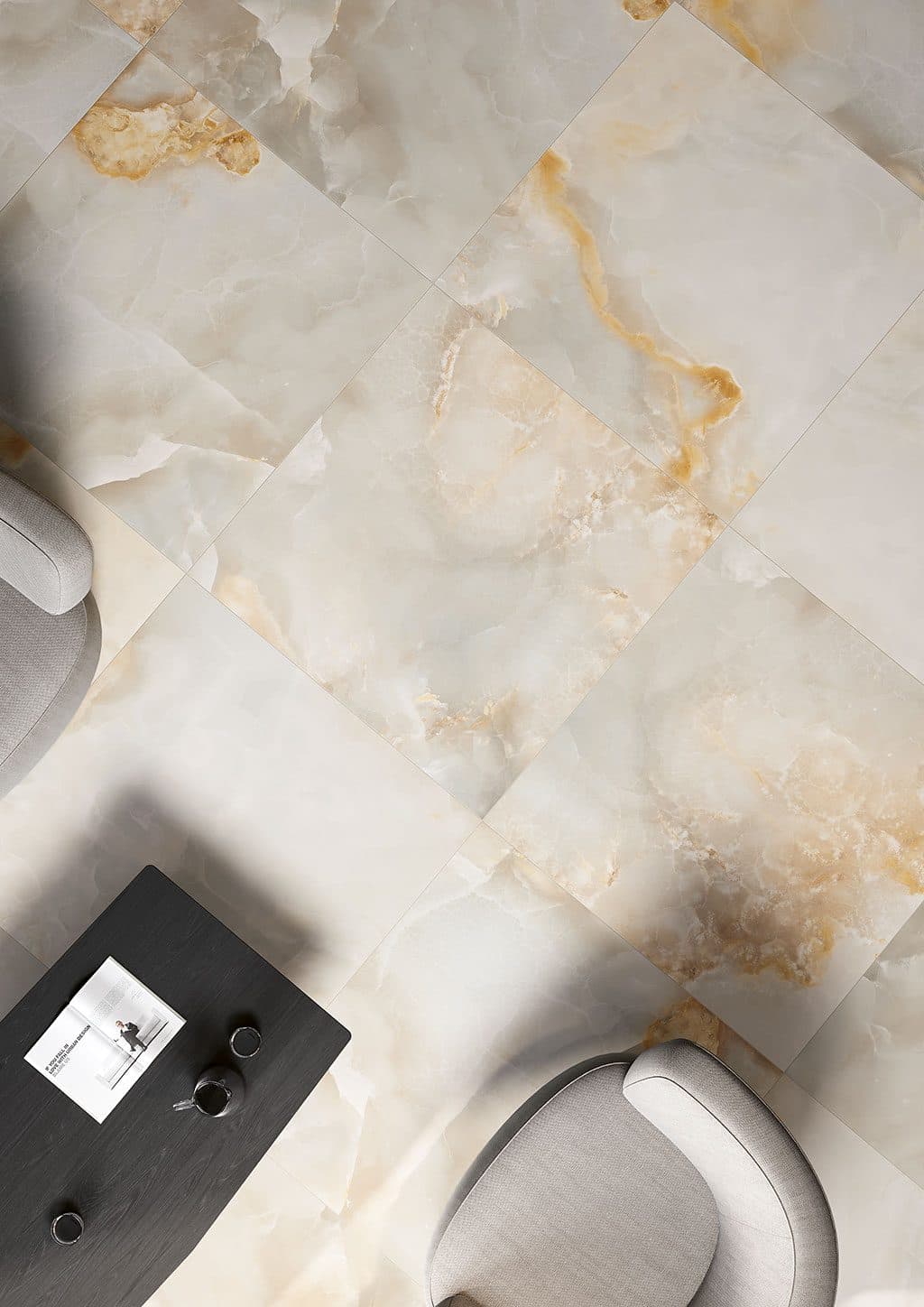 Unica Cloudy Grey by Ceramica Fioranese, installation view 1