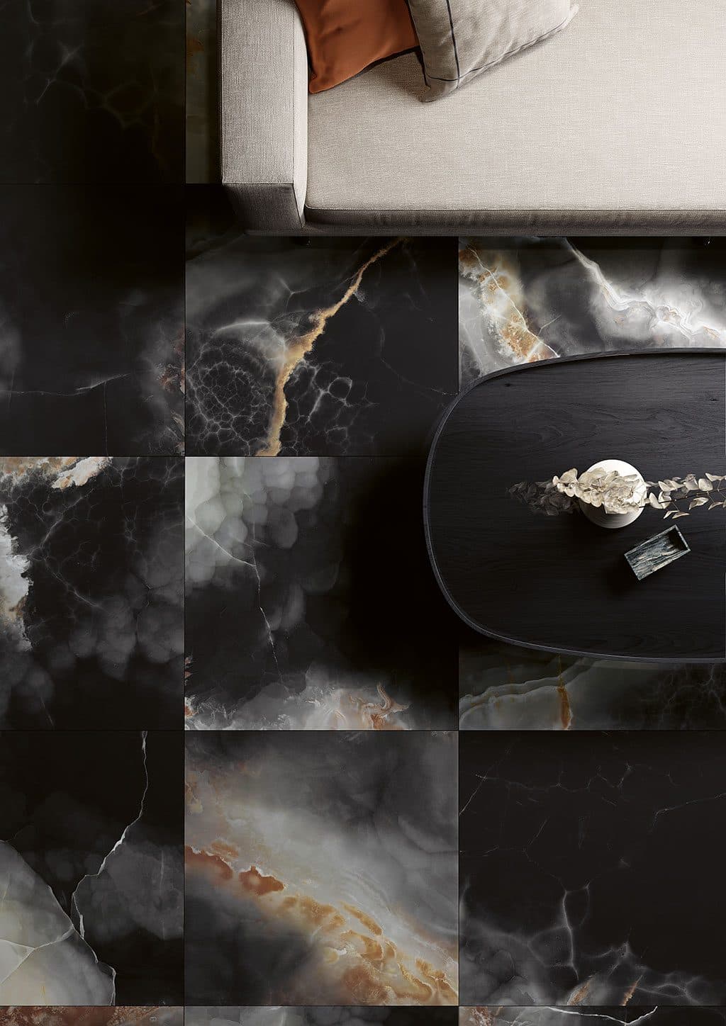 Unica Deep Dark by Ceramica Fioranese, installation view 2