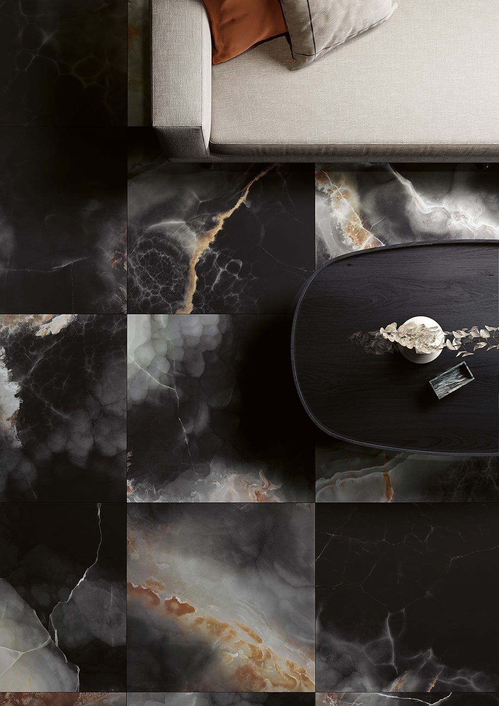 Unica Deep Dark by Ceramica Fioranese, installation view 2