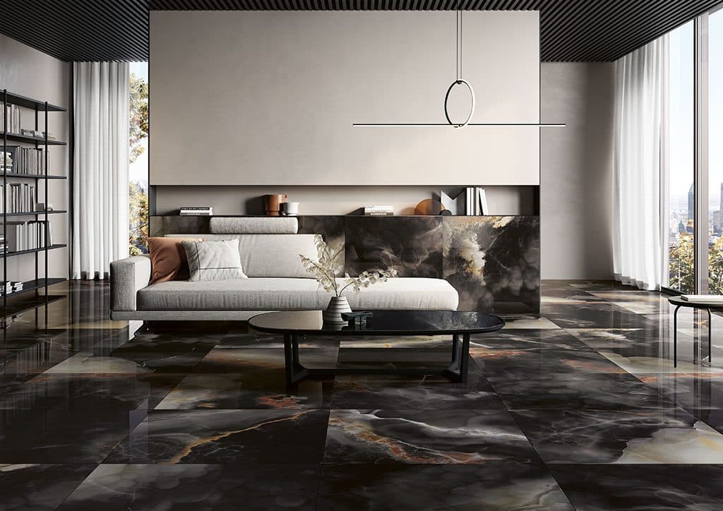Unica Deep Dark by Ceramica Fioranese, installation view 1