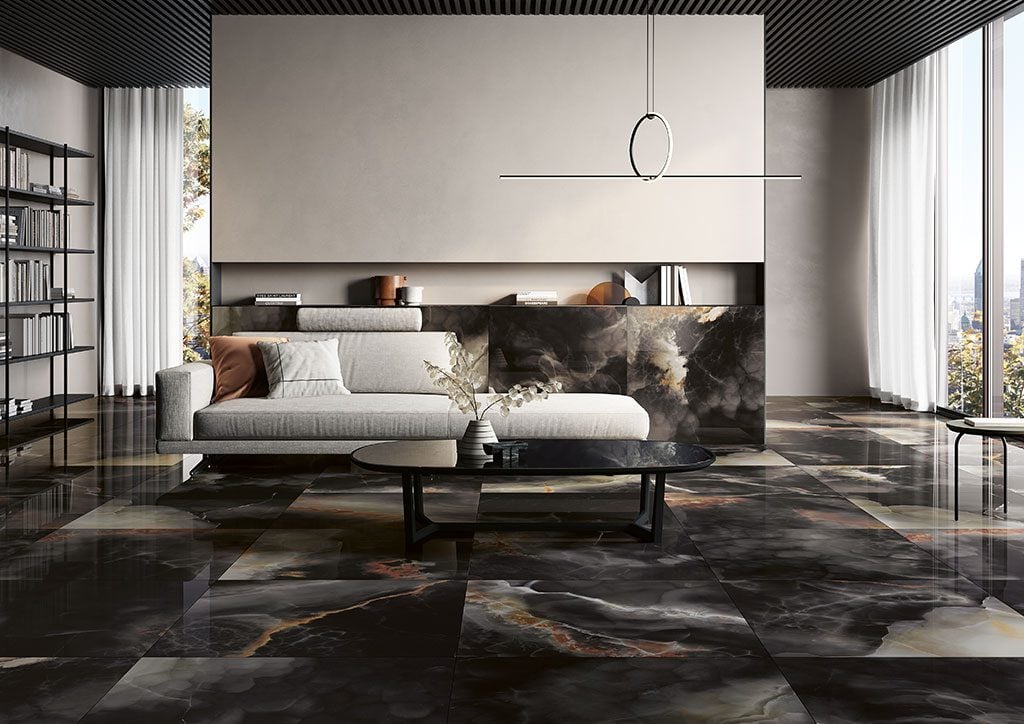 Unica Deep Dark by Ceramica Fioranese, installation view 1