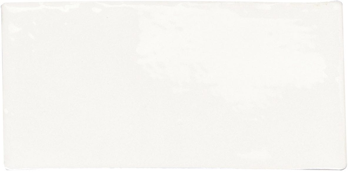 Antic 7,5×15 Blanco, faïence artisanale brillante espagnole, Cevica, collection Antic