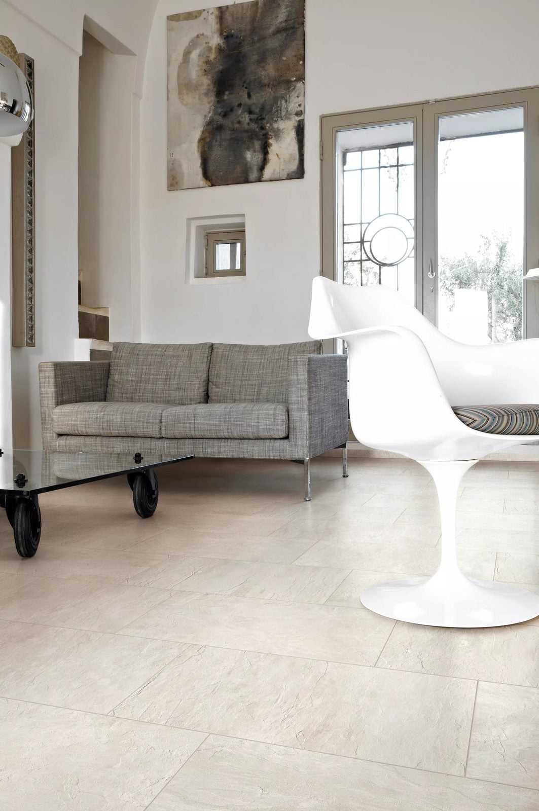 Ardoise Blanc by Florim, installation view 1