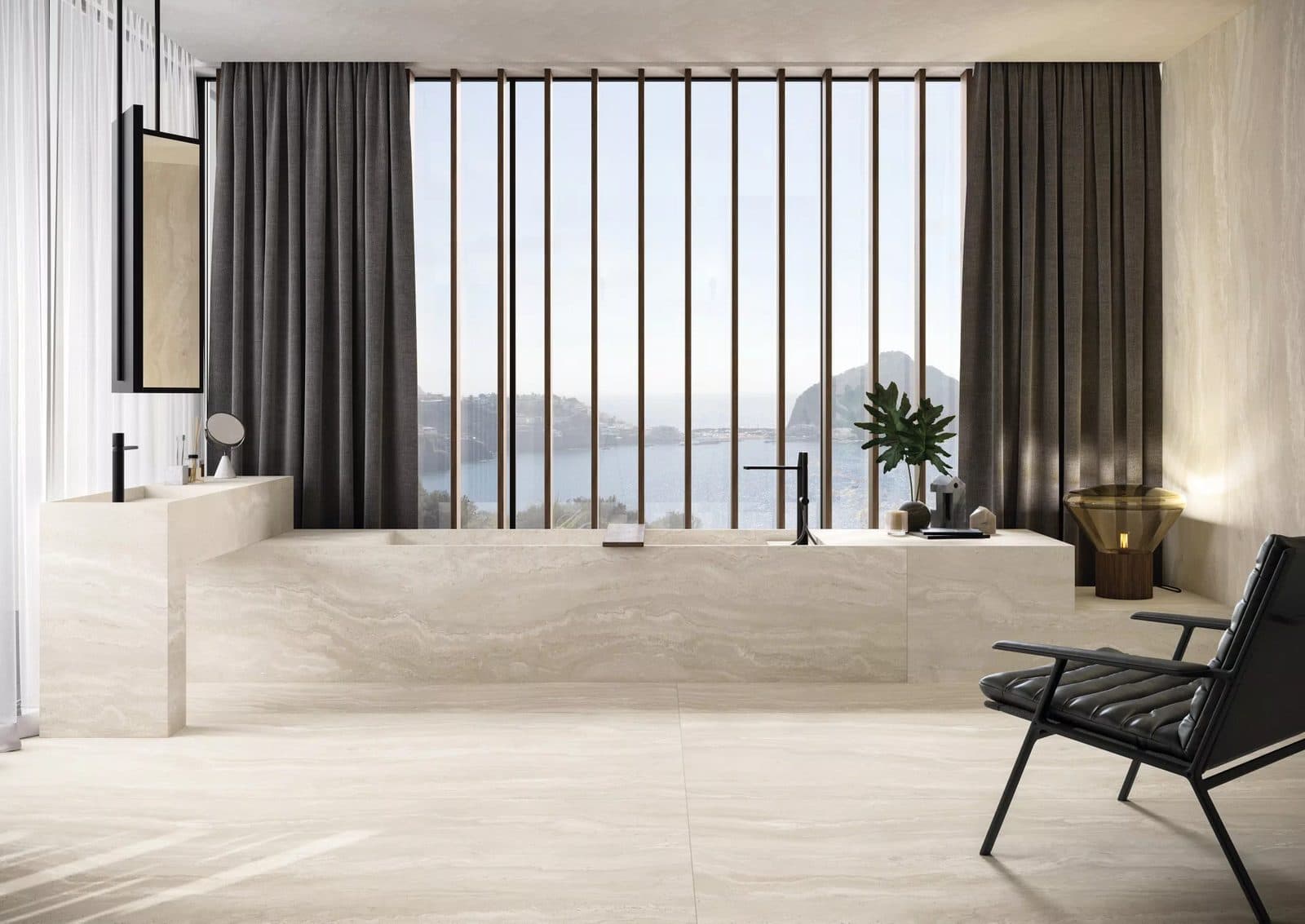 Authentic Luxe Pearl Travertine by Florim, tiles