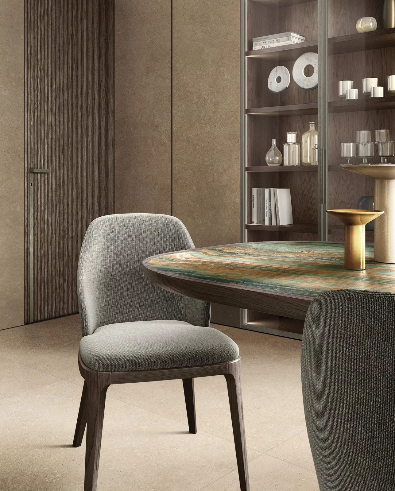 Authentic Luxe Stone Dordogne by Florim, installation view 1