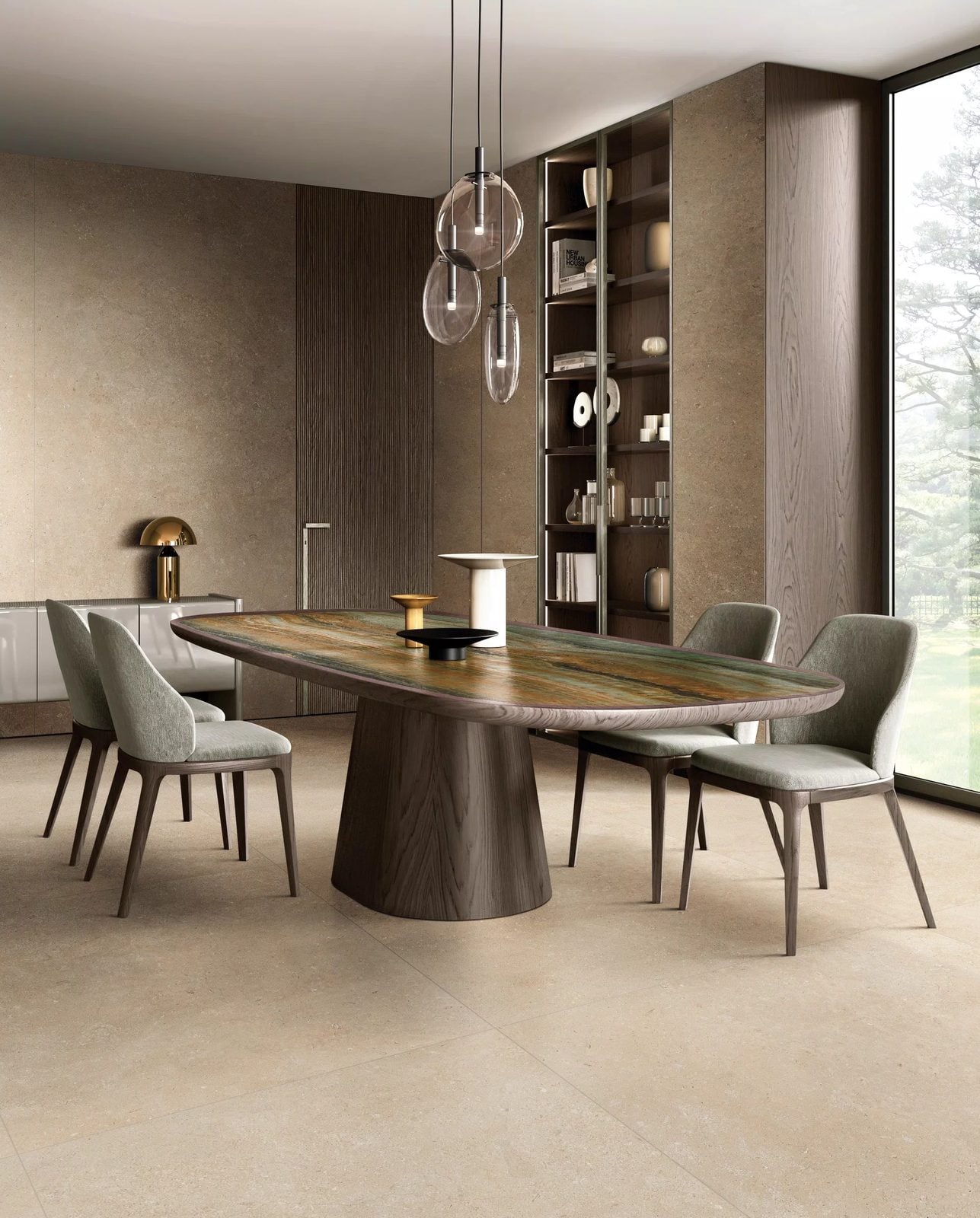Authentic Luxe Stone Dordogne by Florim, installation view 2