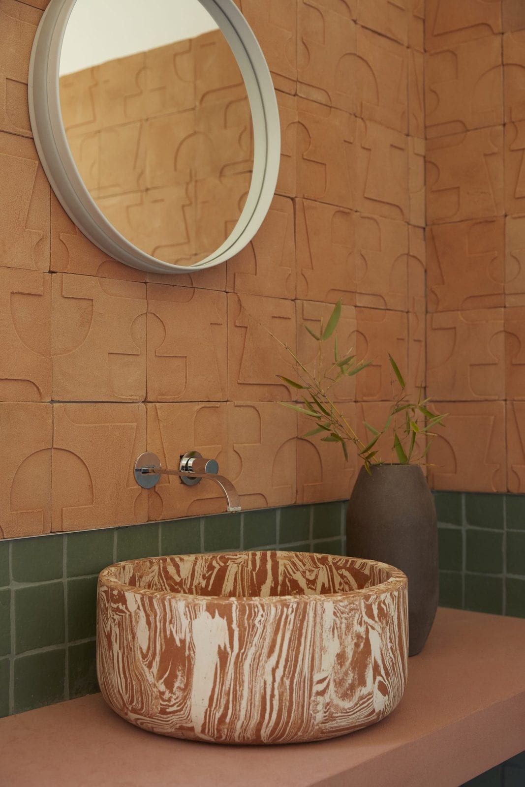 Corsini, module terre cuite motif artistique artisanal, Fornace Brioni, Giardino all'italiana