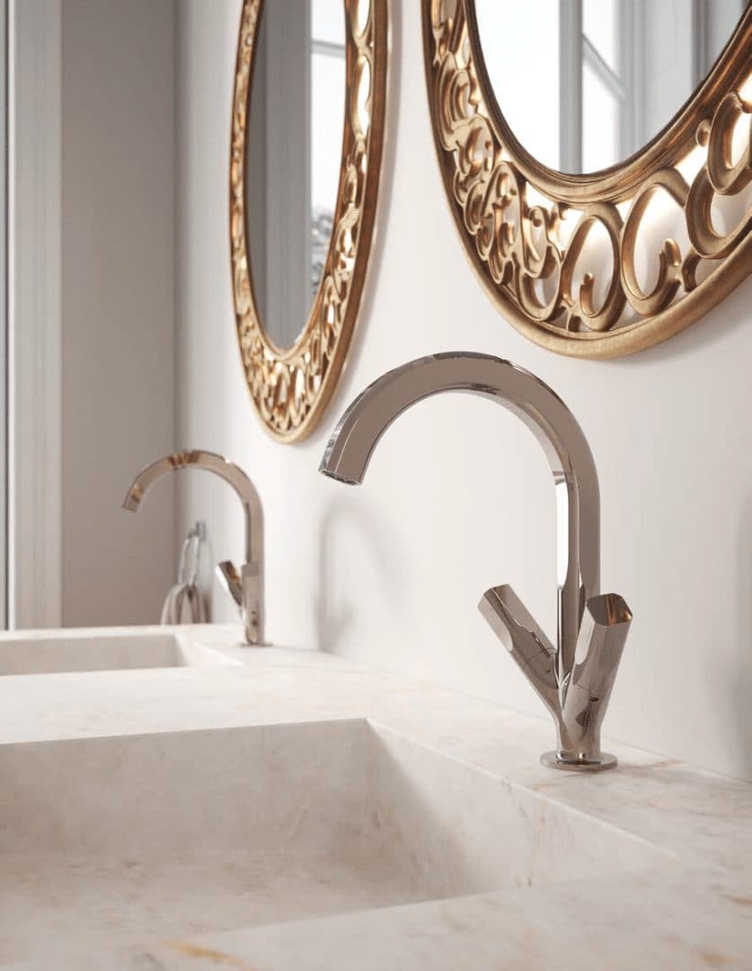 Appia, robinetterie italienne design en laiton chromé mitigeur, TREEMME, vue 3