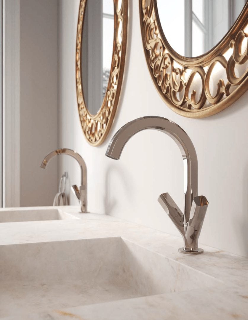 Appia, robinetterie italienne design en laiton chromé mitigeur, TREEMME, vue 3