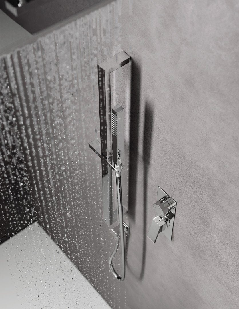 Q30, robinetterie italienne design en laiton chromé mitigeur, TREEMME, vue 2