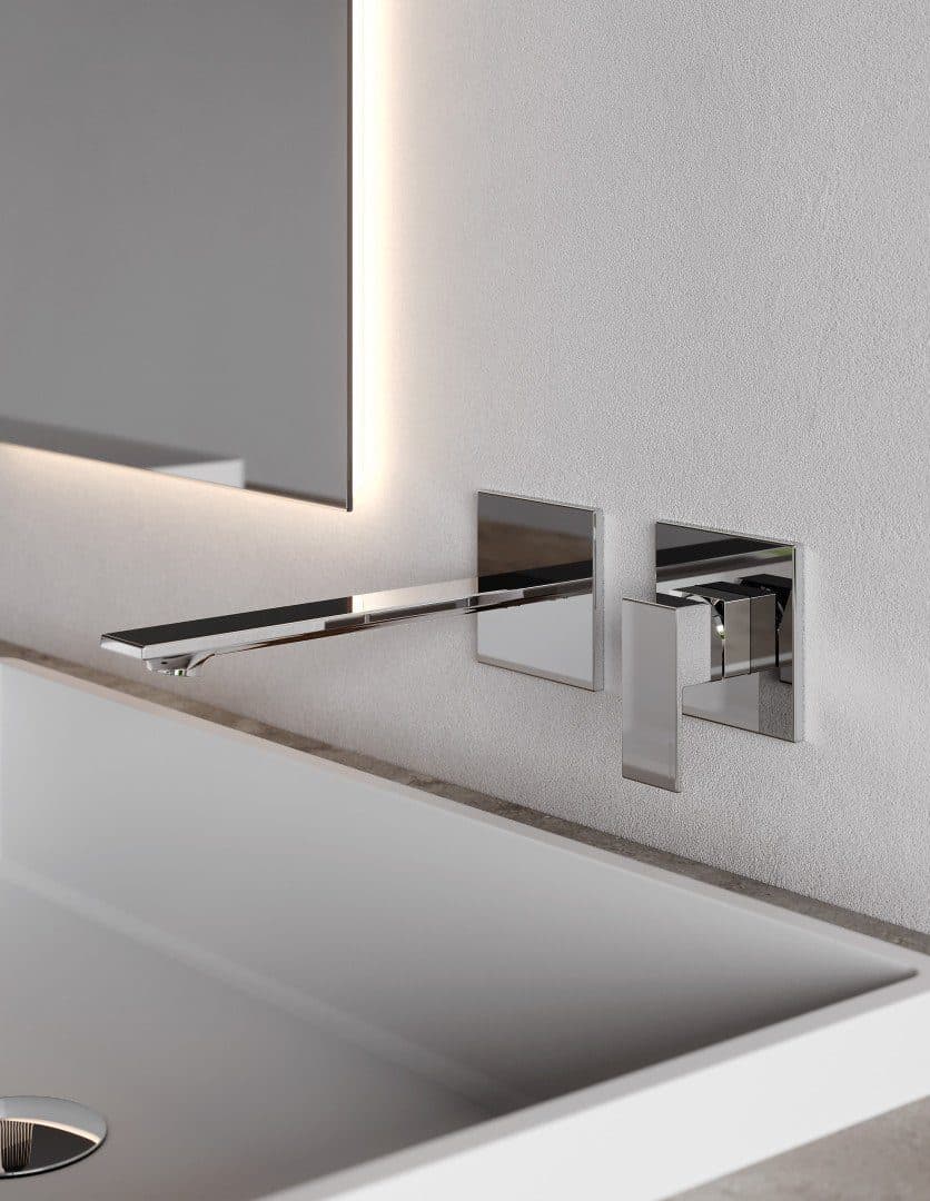 Q30, robinetterie italienne design en laiton chromé mitigeur, TREEMME, vue 3